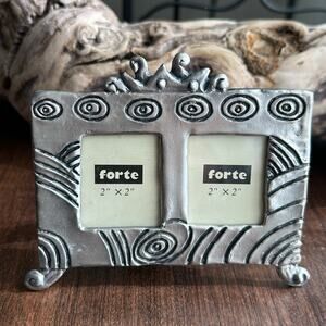 New Vintage Forte co. Small heavy metal picture photo frames boho artistic
